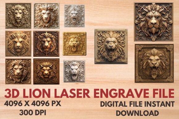 3D Lion Laser Engrave File: A Powerful Tool for Creative and Commercial Projects
