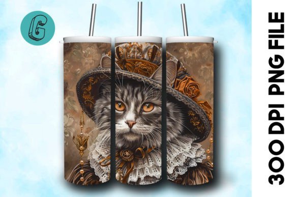 3D Oil Paint Elegant Cat Tumbler Wrap 37: A Creative Tool for DIY Enthusiasts