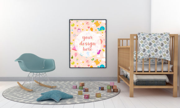 3D Rendering of a Modern Kids Bedroom for Creative Presentation
