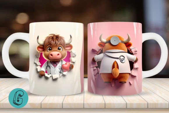 3D V-day Doctor Highland Cow Mug Wrap 18: A Strategic Creative Tool for Intentional Design