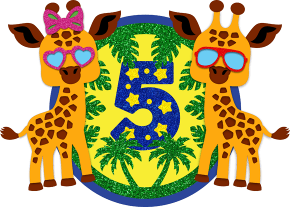 Baby Giraffe Cake Topper 3D SVG for Creative Projects