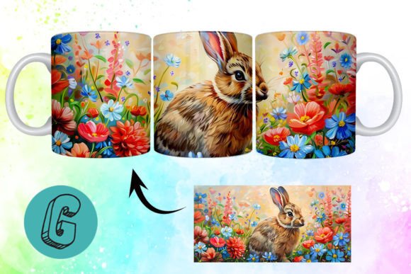 Enhancing Creative Projects with the 3D Oil Paint Easter Bunny Mug Wrap 10